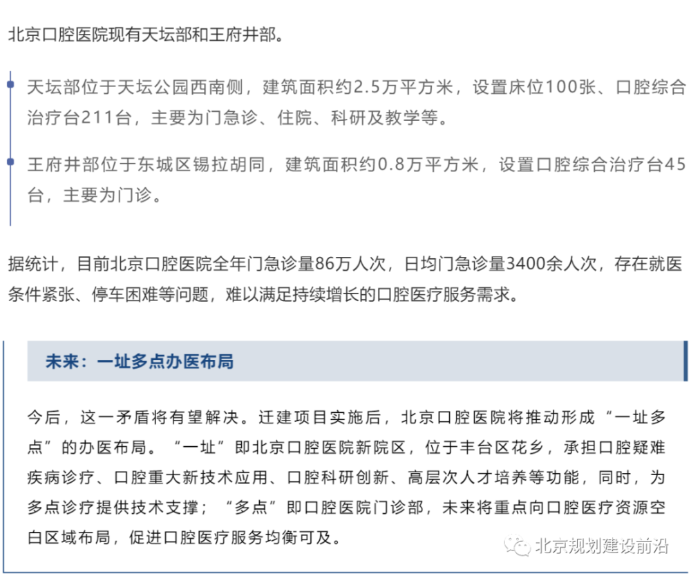 北京牙科医院排行榜_占地13.4万平方米的三甲口腔医院,将在北京丰台迁建