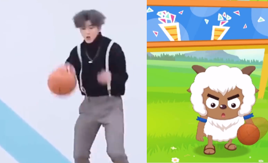 喜羊羊与灰太狼关于筐出胜利的篮球梗原来沸羊羊是致敬坤坤