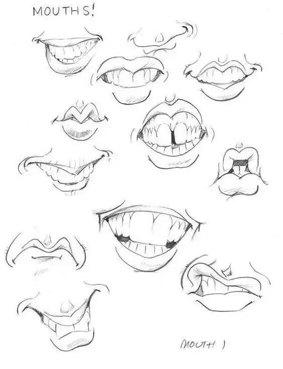 嘴巴和眼睛一样,都是能直接反映人物情感的一个重要媒介,漫画人物感情