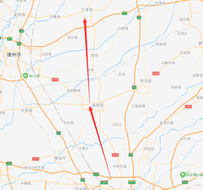 示意草图这条线路介于京沪高速,京台高速中间,将作为德州,济南进入