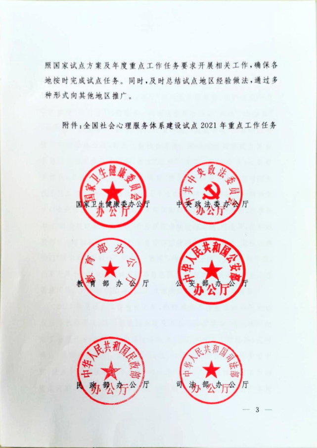 关于印发全国社会心理服务体系建设试点2021年重点工作任务的通知(图3)