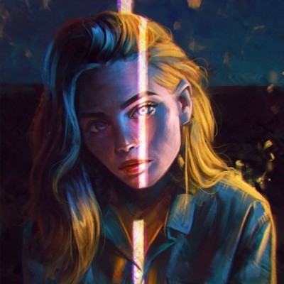 赛博朋克风漫画女生头像