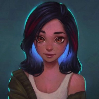 赛博朋克风漫画女生头像