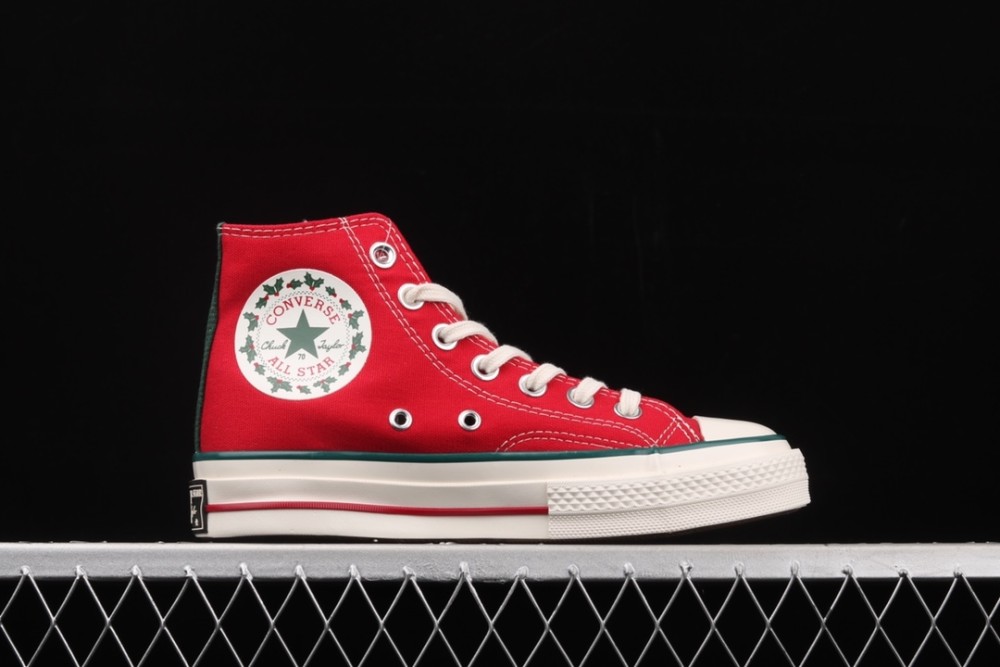 converse chuck logo 大标红色高帮休闲板鞋