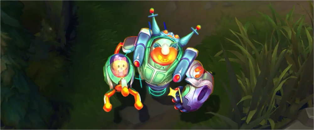 lol机器人太空律动皮肤评测造型独特技能特效满分不愧是t2传说级水平