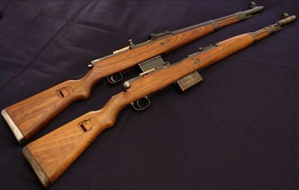 fg42伞兵自动步枪(德国)李恩菲尔德手动步枪(英国)99式栓动步枪(日本)