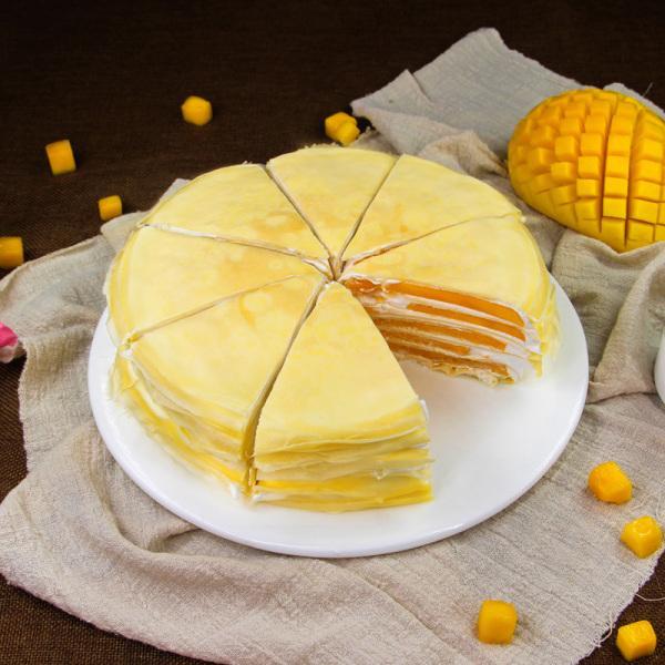 自制网红榴芒千层不用烤箱也可以做的蛋糕细腻绵软