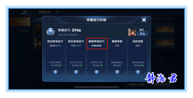 巅峰表现战力调整