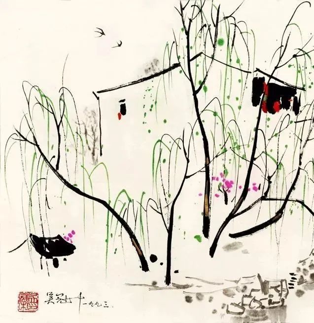 吴冠中画的春到江南