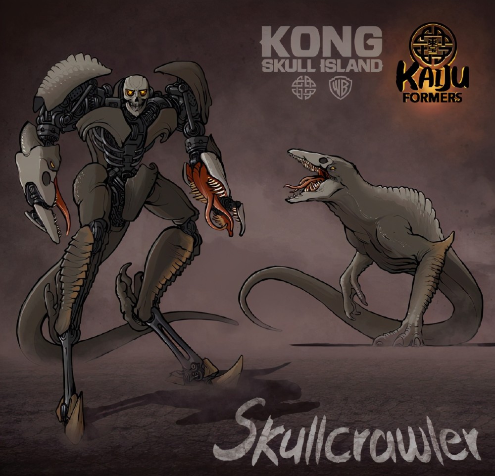 骷髅爬行者最后是一张比例对比图,原来尺寸最大的怪兽是基多拉,不愧是