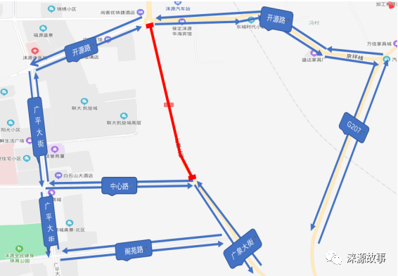 学府路|百泉|涞源县|中心路|207国道