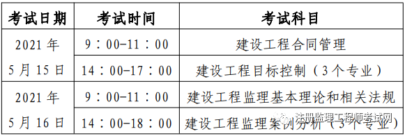 2021年北京監理工程師考試時間及注意事項