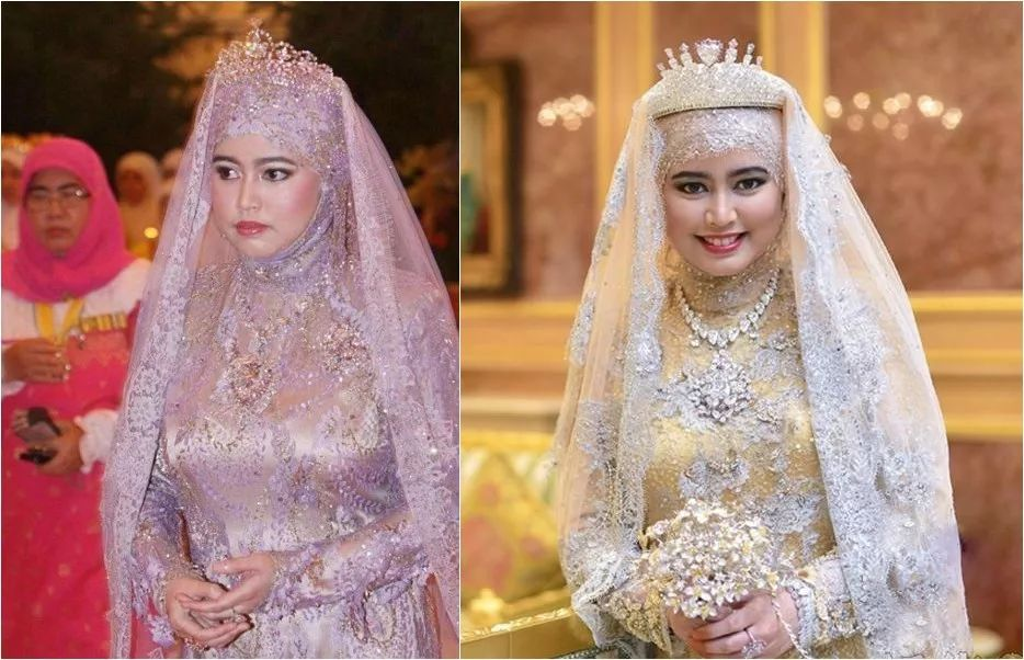 文莱王室娶王妃真壕婚车上镶满黄金不算啥连捧花都是钻石做的