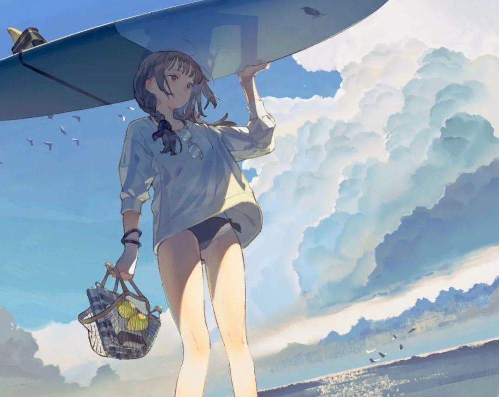 超好看日系小姐姐动漫插画!充满青春气息_腾讯新闻