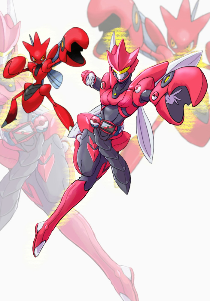 拳击螳螂:使用精灵种子"巨钳螳螂"变身的派生形态,粉红色的盔甲非常