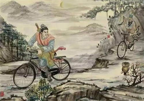 他画"诸葛亮打麻将借东风"走红,开创的假画系列能笑到让你捧腹