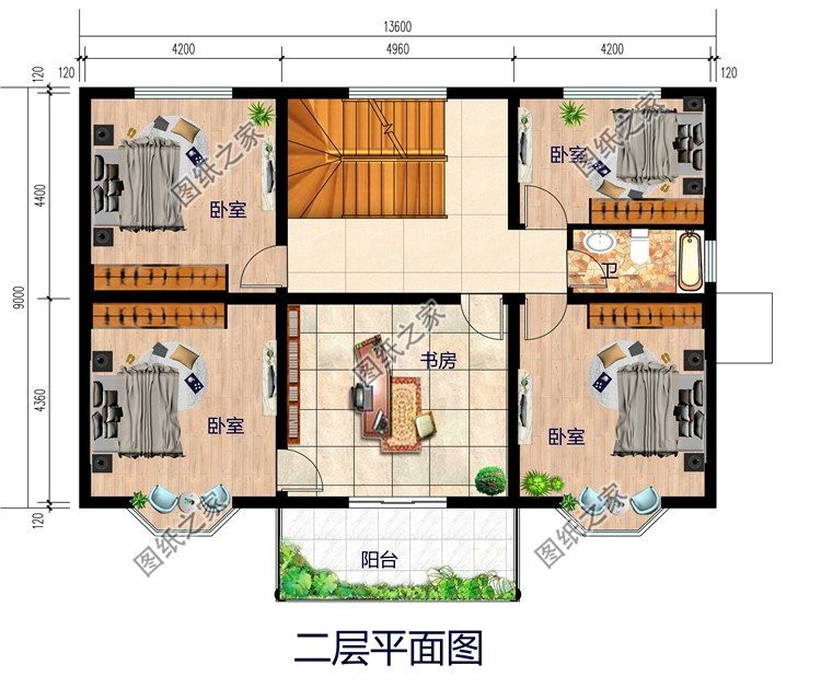 13米寬二層樓房設計圖,佔地不超過130平米,農村建房就它了