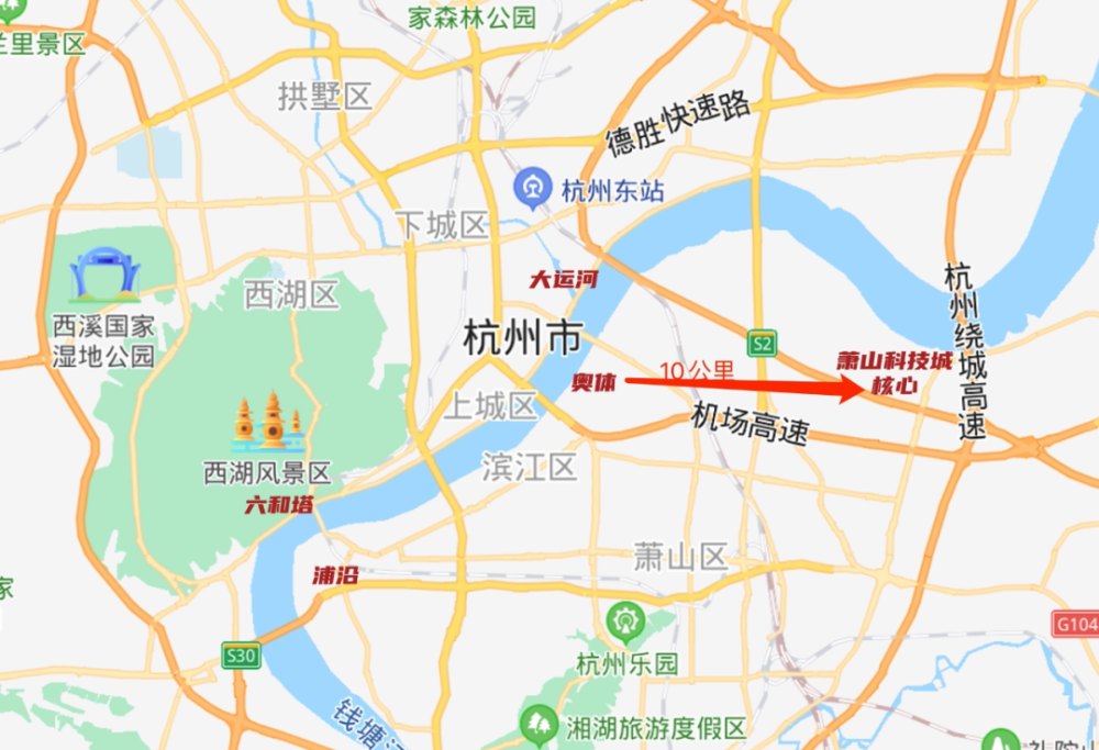 距離奧體也是10公里前灘是上海中環線內少數未開發區域,距離陸家嘴10