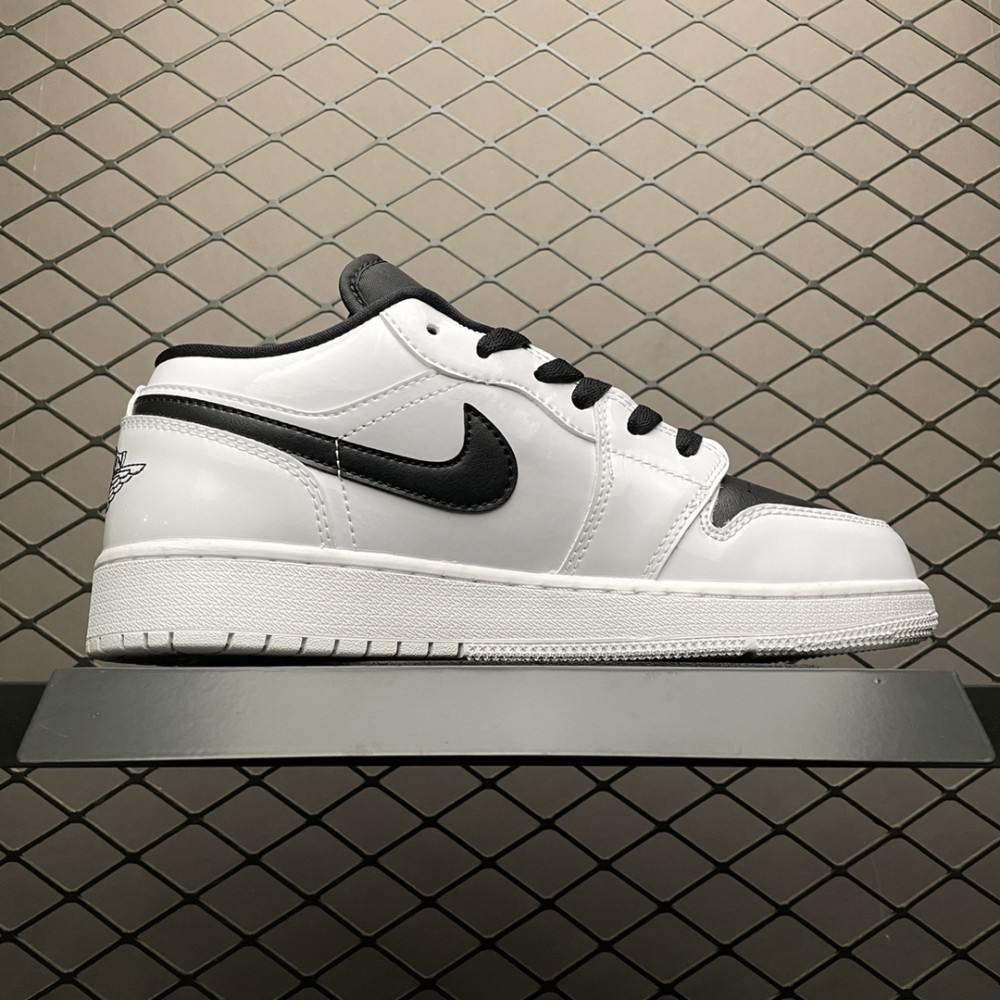 air jordan 1 low aj1乔1低帮文化漆皮白黑篮球鞋_腾讯新闻