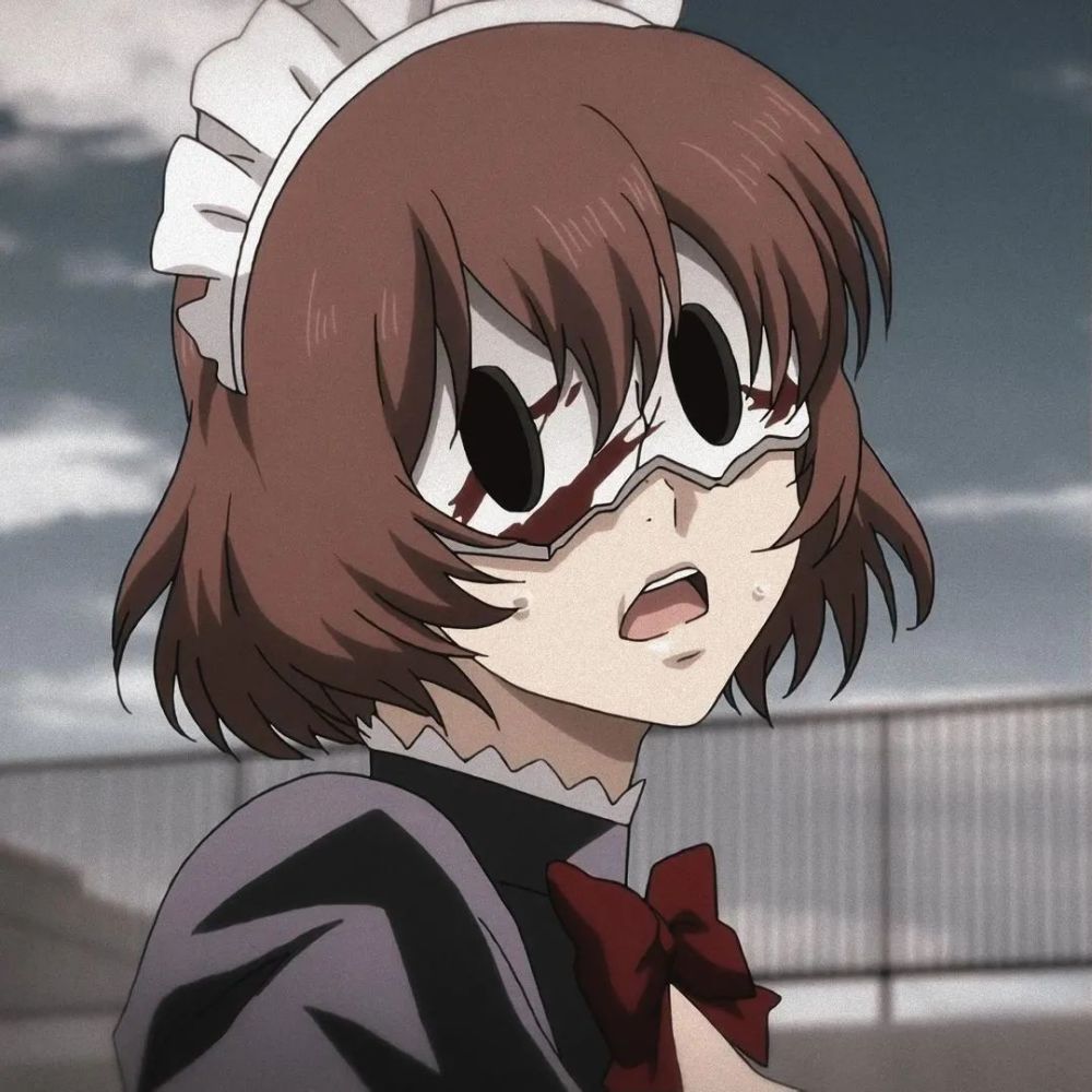 《天空侵犯》女仆面具人,面具破碎后,拥有清澈的眼神,动漫头像