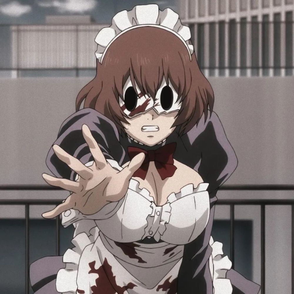 《天空侵犯》女仆面具人,面具破碎后,拥有清澈的眼神,动漫头像