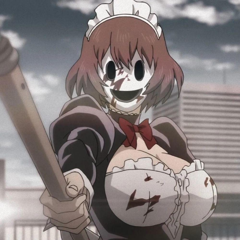 《天空侵犯》女仆面具人,面具破碎后,拥有清澈的眼神,动漫头像