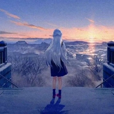 好看的蓝色系超仙气女生头像