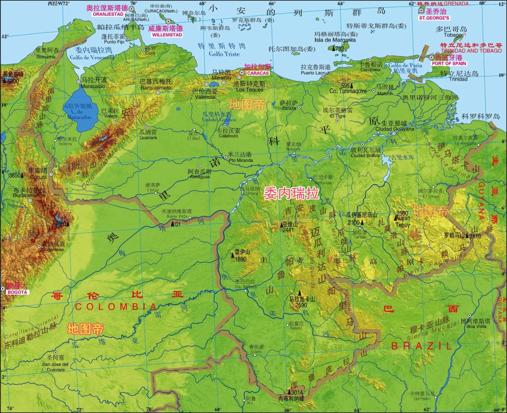 奥里诺科平原地图图片