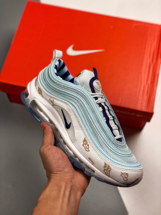 nikeairmax97grg白藍3m反光高爾夫氣墊子彈鞋