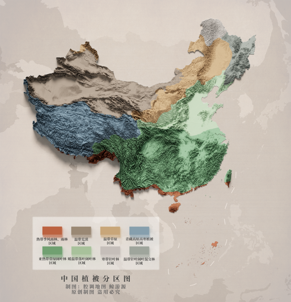 从北极村到南沙群岛,一图了解中国植被分区_腾讯新闻