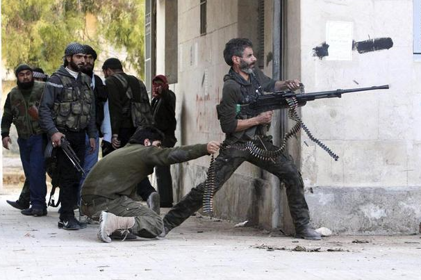 图为叙利亚叛军