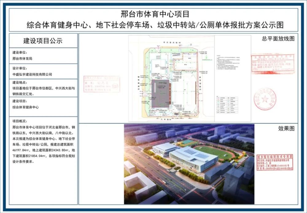 馆改造项目—邢台市体育中心项目和邢台融媒体大厦《建设工程规划