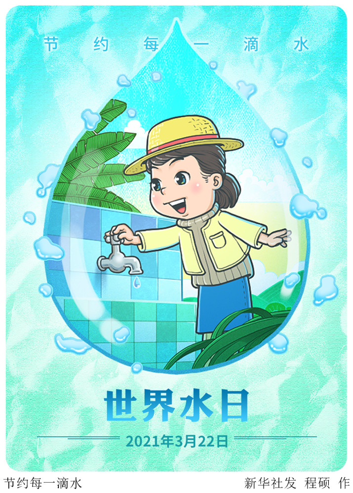 图表 漫画 世界水日 节约每一滴水 腾讯新闻