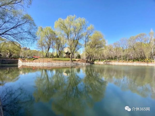 實拍介休汾秀公園今天天氣真好