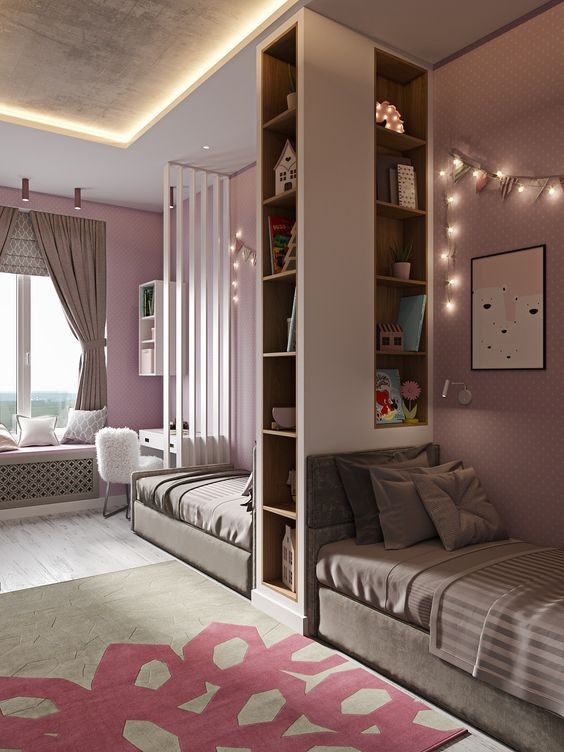 儿童房别装上下铺了,大床中间打柜子,一分为二变两床!_腾讯新闻