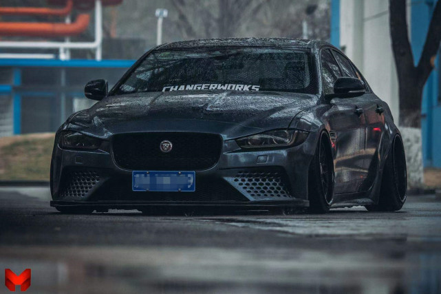 愤怒的黑豹,捷豹xe宽体低趴改装|捷豹路虎|黑豹|捷豹xel|低趴改装