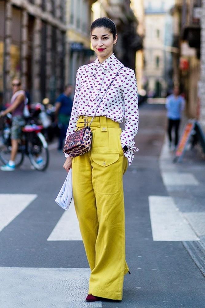 2021年入春流行穿衬衫阔腿裤显瘦又时髦美得很高级