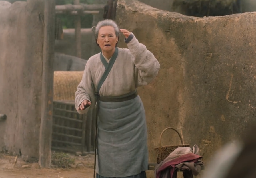 就是当刘娥快要饿死在逃难路上,那个解救她的老妇人,就是由高放老师所