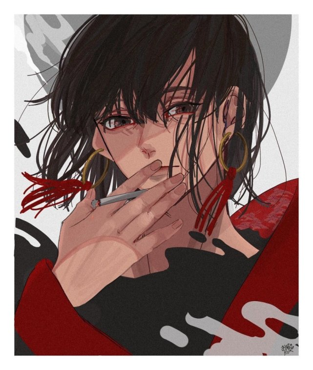 绘画欣赏这画风好病娇啊哈哈哈