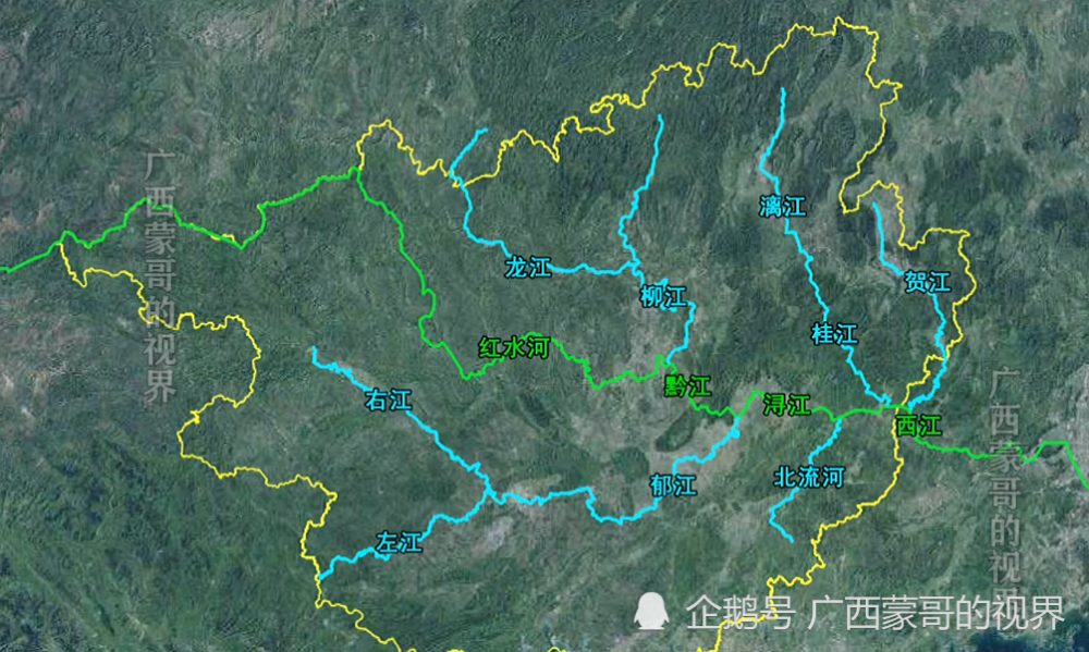 桂林河流水系分布图图片