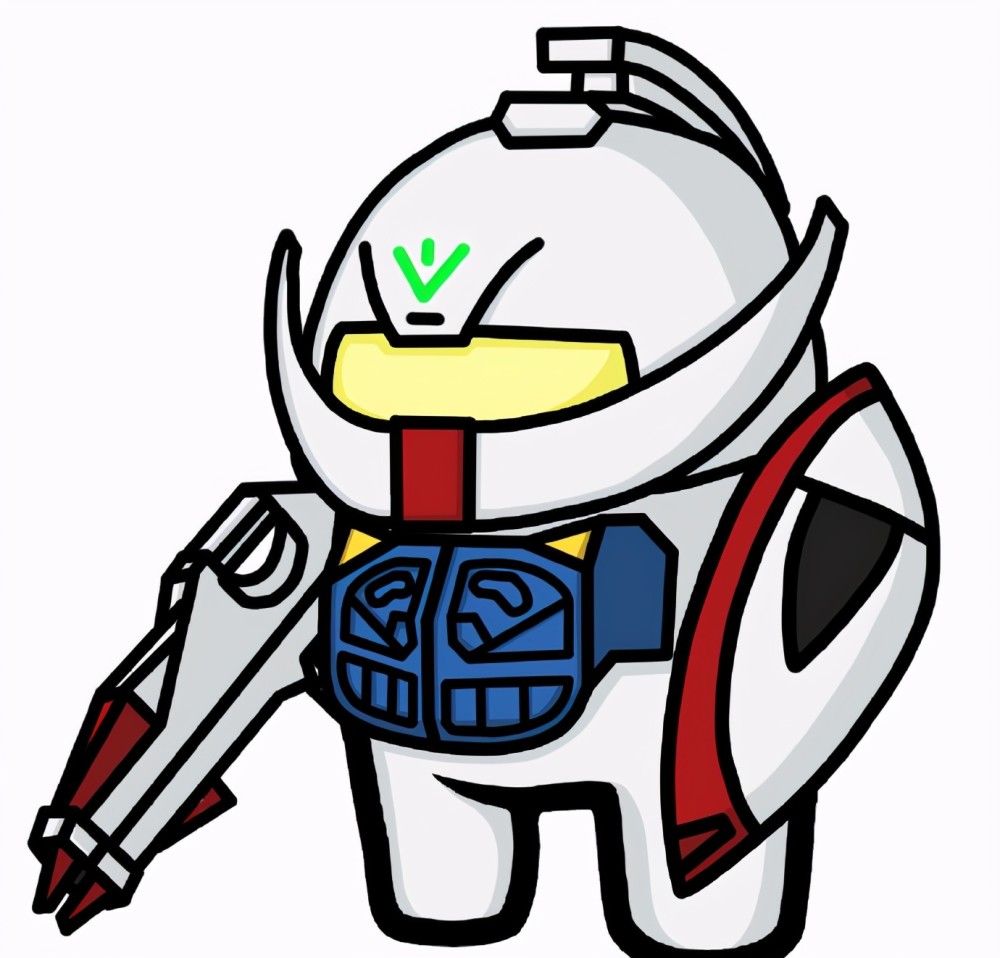 模玩控q萌amongus风高达插画设计巴巴托斯狼王变可爱啦