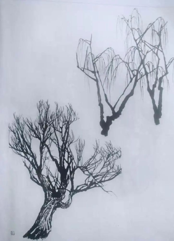 山水画中柳树的画法