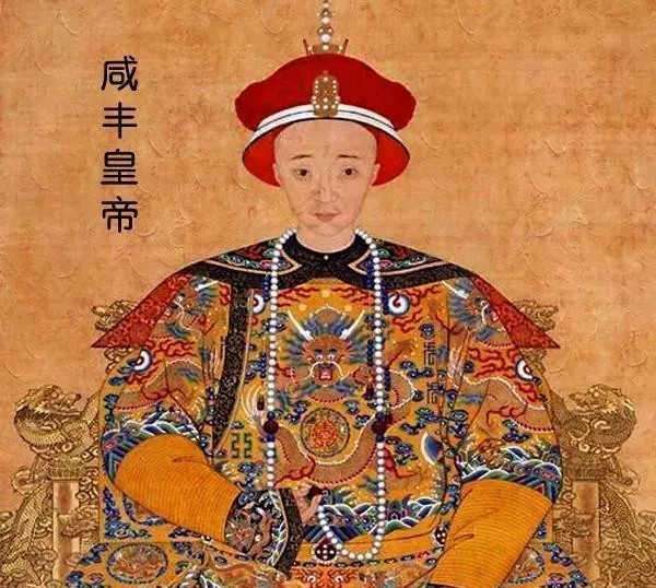 咸丰皇帝画像之前早就已经被指定为皇位继承人的"同治皇帝"正式登基