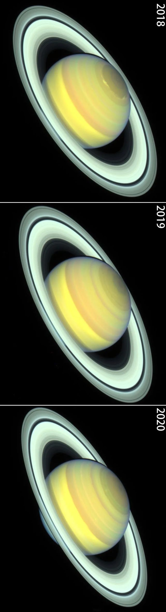 土星正在换季哈勃太空望远镜捕捉到微妙变化