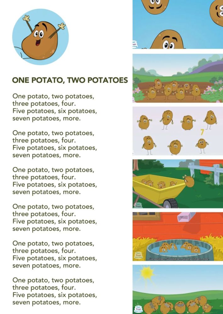 看歌词学英文歌丨19 One Potato Two Potatoes 腾讯新闻