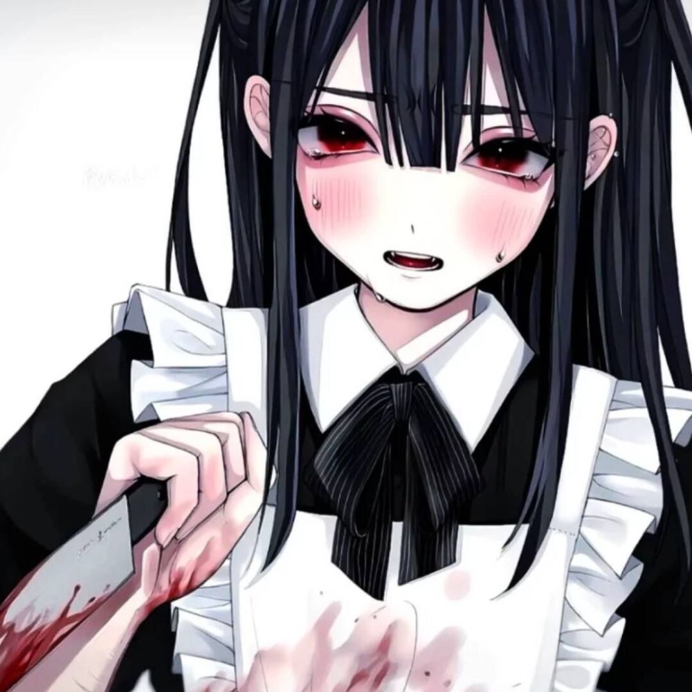 招桃花黑白动漫可爱女生头像85