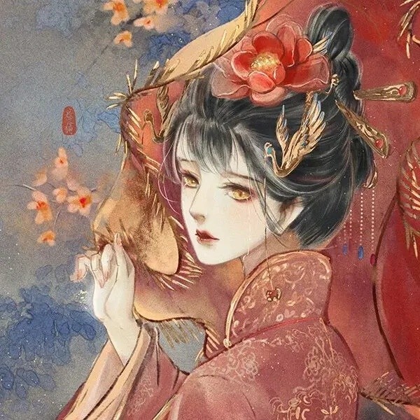 红色古风头像‖我肯定在几百年前,就说过爱你,只是你忘了…_腾讯新闻