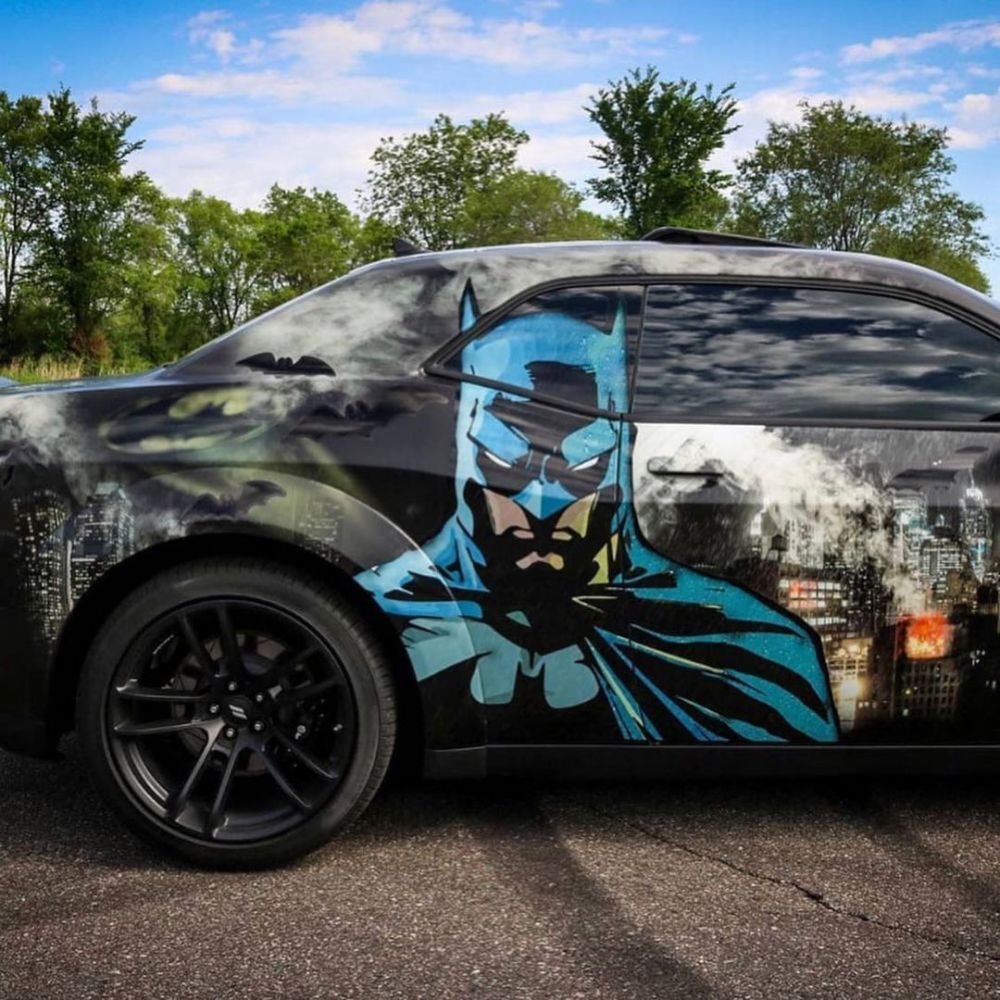 道奇挑战者黑暗骑士哥特式肌肉车