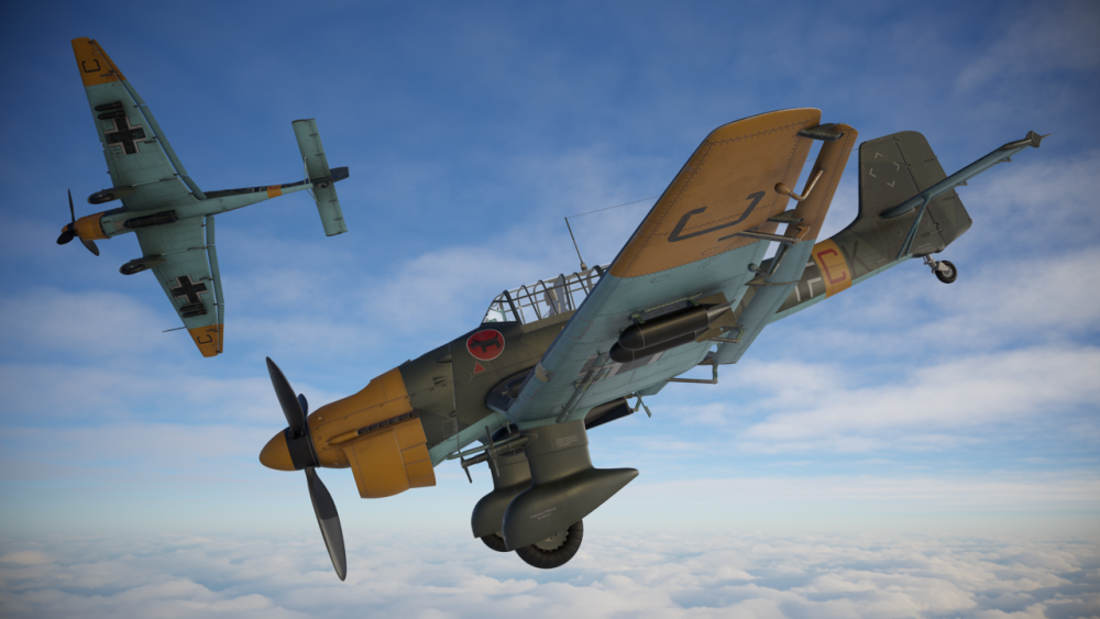 1935年德国空军装备新战机容克式ju87,它是一款俯冲式轰炸机,以斯图卡