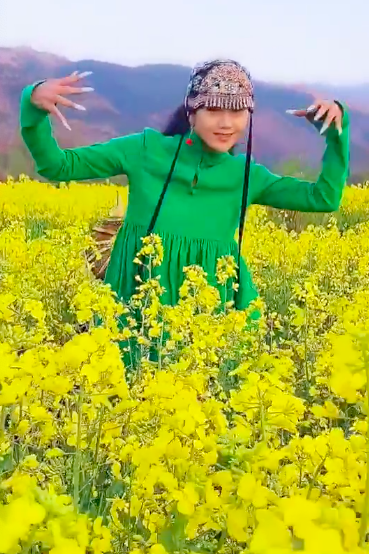 杨丽萍的油菜花开图片
